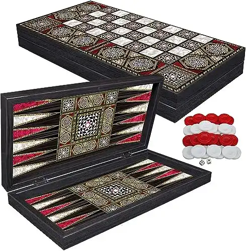 Backgammon Holz Set PrimoLiving Deluxe Palamedes