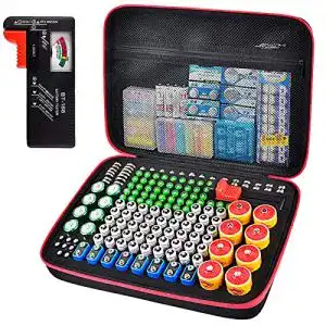 Batterie Aufbewahrungsbox Alkoo Organizer für 200 Batterien mit Tester