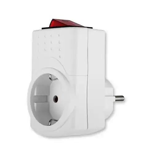 Zwischenstecker mit Schalter für Steckdosenadapter und Steckdose