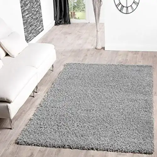 Wohnzimmer Teppich T&T Design Shaggy Hochflor für Komfort und Stil