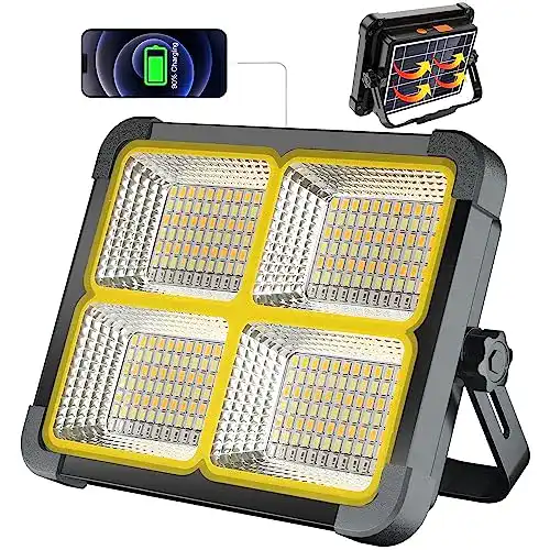 Masmejor LED Akku Baustrahler 100W mit 336 LEDs und 12000mAh