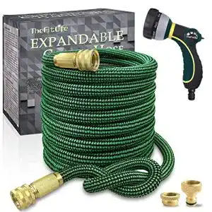 Flexibler Gartenschlauch von Thefitlife Dehnbarer Wasserschlauch mit 8 Sprühmustern