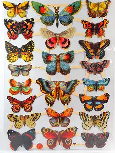 Glanzbilder Schmetterling EF 7426 Oblaten für Scrapbook Deko