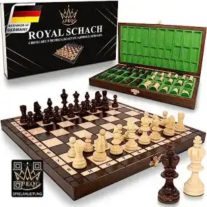 Brettspiele APEQi ® ROYAL Schach, Schachspiel Holz