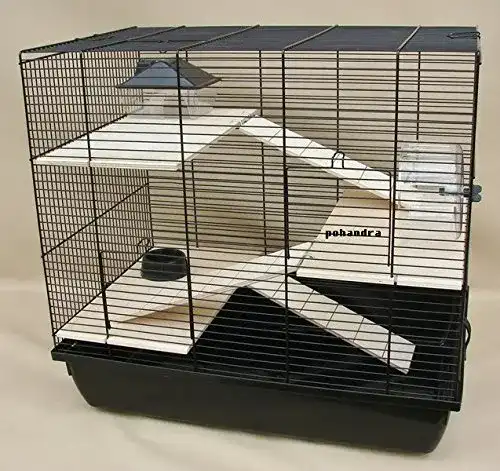 Hamsterkäfig Interzoo REX 3 mit Etagen und Holzausstattung