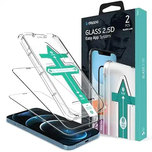 Panzerglas für iPhone 12 Pro Max Deppa 2 Stück Schutzfolie