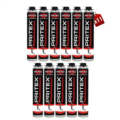 Pritex Pistolenschaum 11 x 750 ml für Verfüllung und Abdichtung