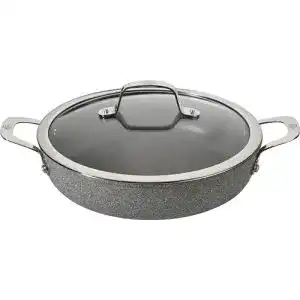 Ballarini Salina Servierpfanne aus Aluminium mit 2 Griffen und Glasdeckel