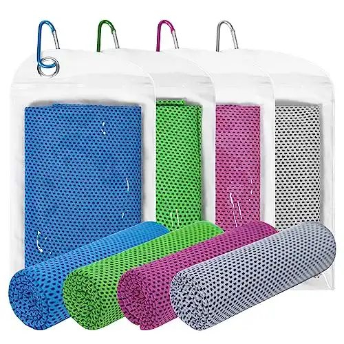 Kühlendes Handtuch Yoimira Kühltuch 4er Set für Sport und Freizeit