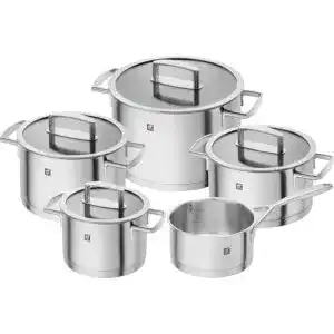 Zwilling Vitality Kochtopf-Set 5-teilig aus Edelstahl, induktionsgeeignet