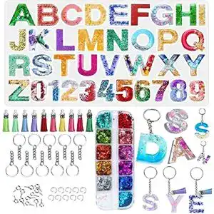Epoxidharz Silikonformen Set für Gießen von Buchstaben und Zahlen