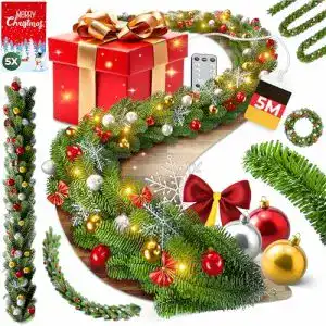 Weihnachtsgirlande Kesser 5m mit Beleuchtung und Fernbedienung