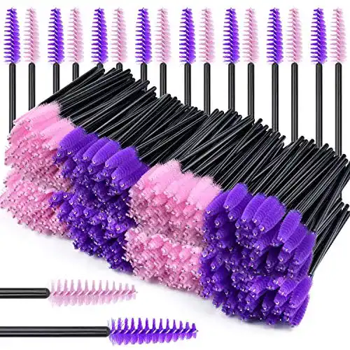 Einweg Wimpernbürsten in Rosa und Lila für Mascara-Anwendung