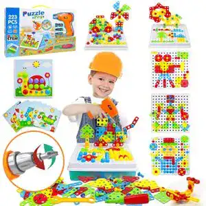 Motorikspielzeug Akokie Steckspiel für Kinder ab 3 Jahren