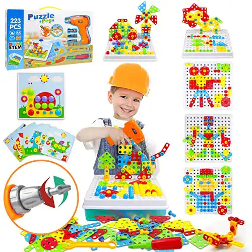 Motorikspielzeug Akokie Steckspiel für Kinder ab 3 Jahren