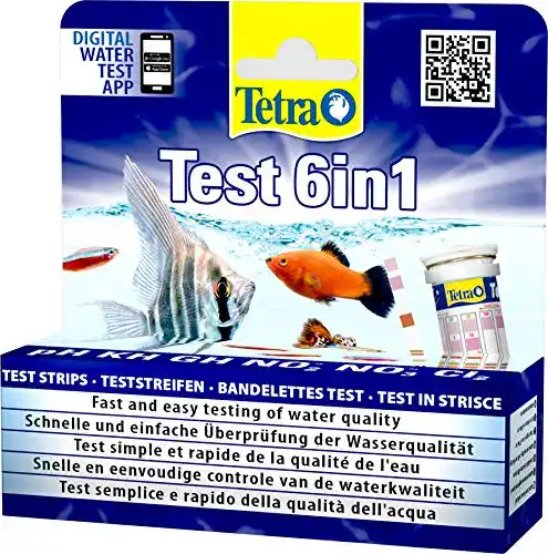Wassertest Tetra Test 6in1 für Aquarien 25 Teststreifen zur Wasseranalyse