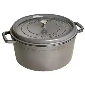 Gusseisen Bräter Staub Cocotte rund 30 cm mit 8,35 Litern Fassungsvermögen