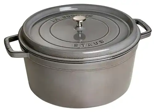 Gusseisen Bräter Staub Cocotte rund 30 cm mit 8,35 Litern Fassungsvermögen