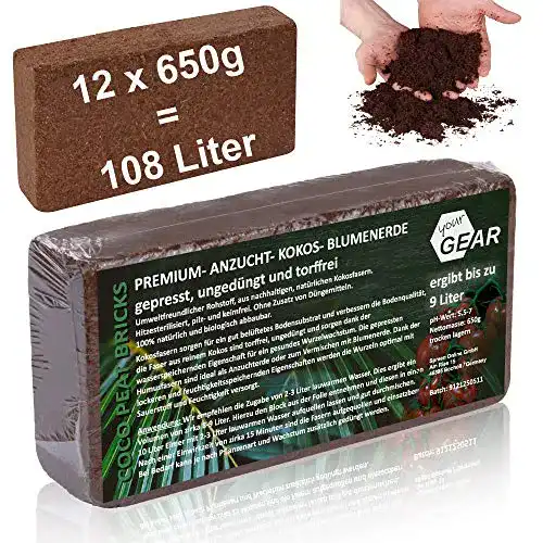 Kokoserde yourgear feinkörnige 108 Liter – 12x650g