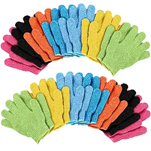 Duufin Peelinghandschuhe Set mit 14 Paaren in 7 Farben