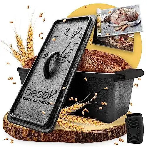 Brotbackform mit Deckel 28 cm inklusive Rezeptheft