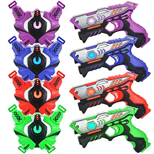 Lasertag-Set von Tinoteen mit Infrarot-Waffen und Westen