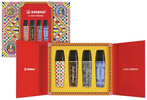 Textmarker Stabilo Boss Original x Dolce&Gabbana 4er Set