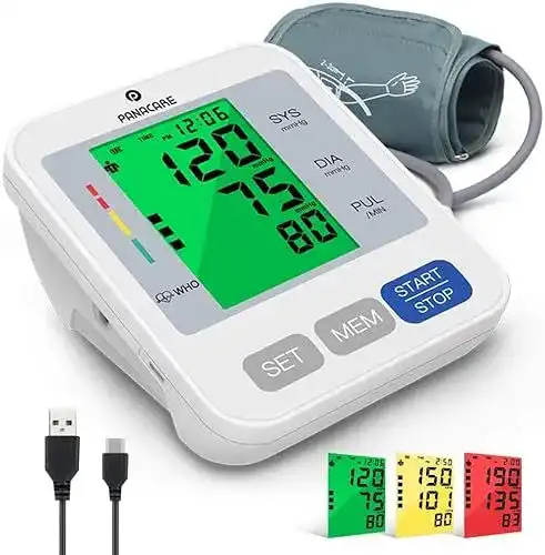 Oberarm Blutdruckmessgerät PANACARE 2.0 mit Sprachausgabe und Display