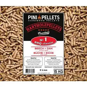 PINI Hartholz-Pellets für BBQ und Smoker 15 kg