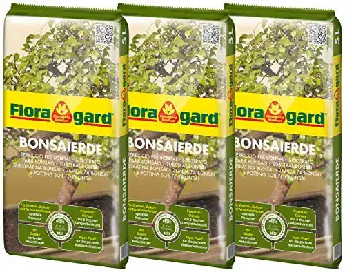 Bonsaierde Floragard 3x5L – Spezialerde für Bonsais