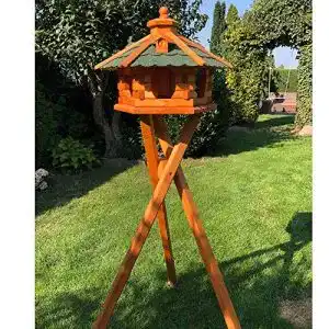 Vogelhaus DARLUX handgefertigtes Sechseck aus Holz wetterfest M bis XL