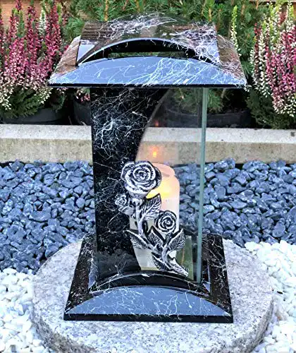 Grablaterne Yeahitch Grablampe mit Kerze für Friedhofsbeleuchtung