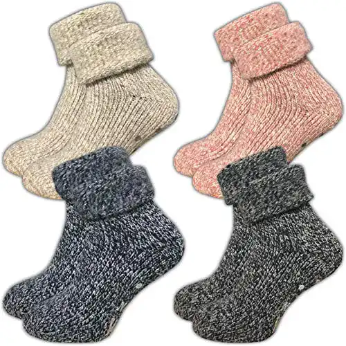 Stoppersocken Damen aus Wolle mit ABS Sohle, 1er-Pack