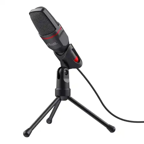 Trust Gaming GXT 212 Mico USB Mikrofon mit Ständer und 3,5 mm Anschluss