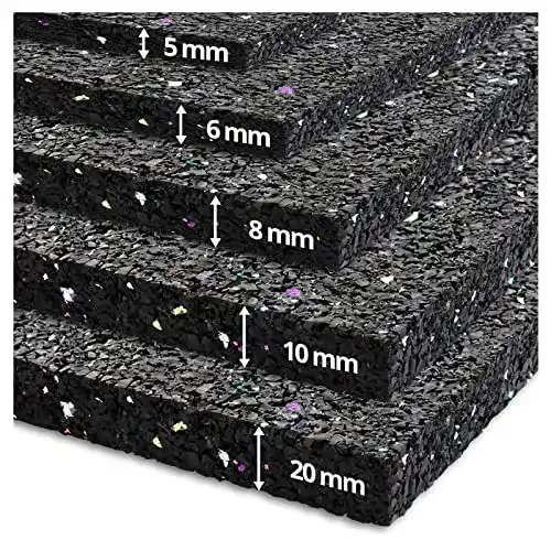 Antivibrationsmatte etm 60×60 cm, zuschneidbar, Gummimatte