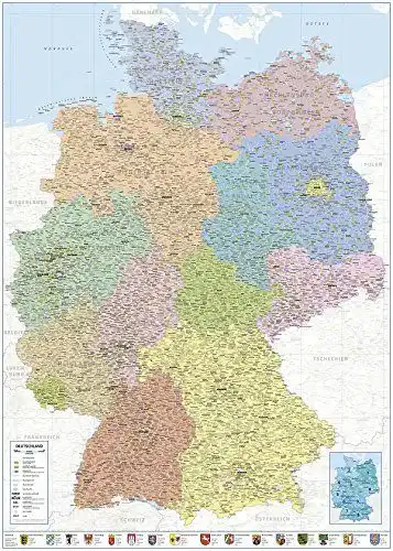 Politische Landkarte Deutschland 2018 – Übersichtliche Deutschlandkarte