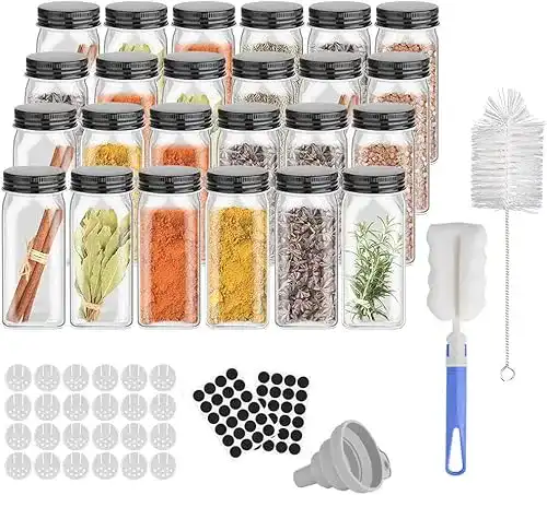 Gewürzgläser Geediar 24er Set mit Streueinsatz aus Glas