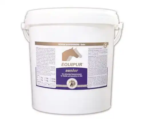 Pferdefutter Senior Equipur Vetripharm, 5 kg Eimer, Pulver für ältere Pferde