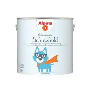 Abwaschbare Wandfarbe Alpina Farbenfreunde Schutzheld 2,5 Liter