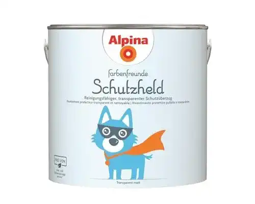 Abwaschbare Wandfarbe Alpina Farbenfreunde Schutzheld 2,5 Liter
