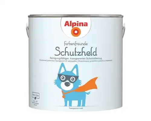 Abwaschbare Wandfarbe Alpina Farbenfreunde Schutzheld 2,5 Liter
