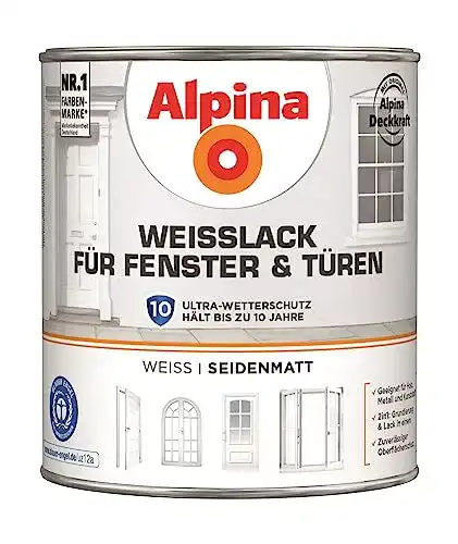 Alpina Weißlack für Fenster und Türen 2 L seidenmatt