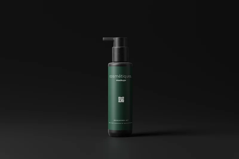 Eine einzelne Flasche Bio-Shampoo, klar im Vordergrund vor einem neutralen Hintergrund dargestellt.