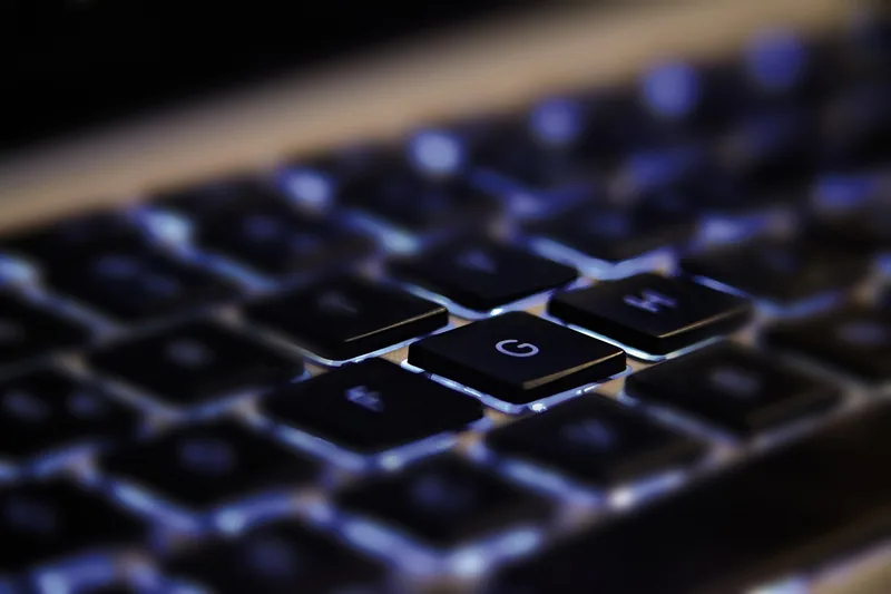 Gaming-Tastatur, Nahaufnahme eines modernen elektronischen Geräts