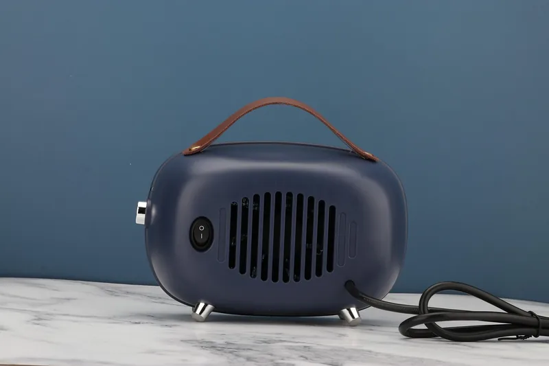 Ein modernes, energieeffizientes Heizgebläse in elegantem Design, bereit für den Einsatz.