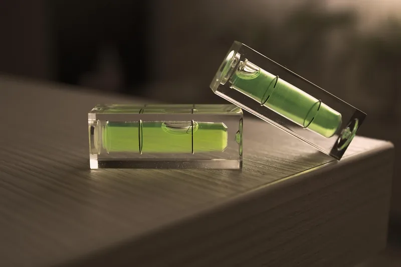 Detailaufnahme eines Rotationslasers, Gehäuse und Verarbeitung