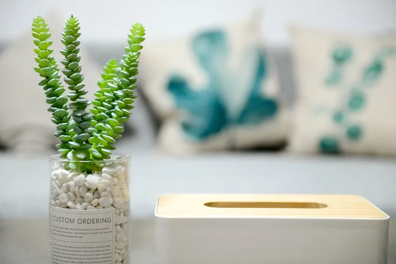 Eine Taschentücher-Box als stilvolles Accessoire im Badezimmer
