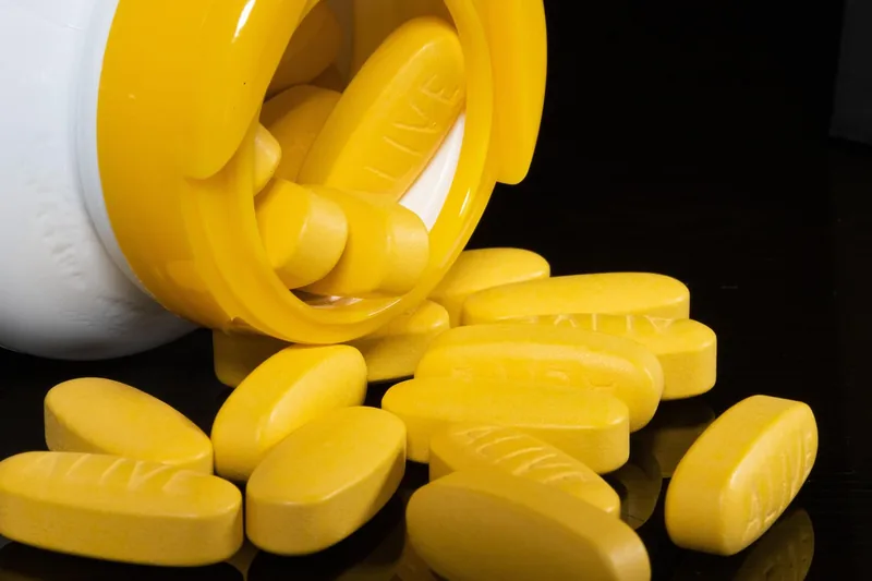 Produktfoto einer Flasche Vitamin B1 Supplement.