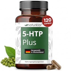 5-HTP Naturklar Plus mit 100 mg aus Griffonia, Magnesiumbisglycinat und Vitamin B6, 120 Kapseln